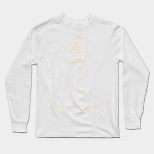 Monoline Face Leave Me Alone Long Sleeve T-Shirt